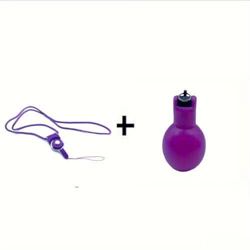 Silbato de mano en PVC con cordón desmontable morado miniatura 6