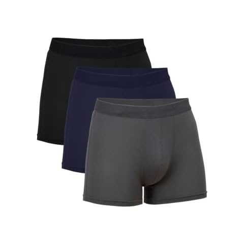 Men's Modal Underwear Trunks 3 Pack, Extra Soft Stretchy Boxer, Classic Fit Underwear for him (X-Large, Mixed) Cover