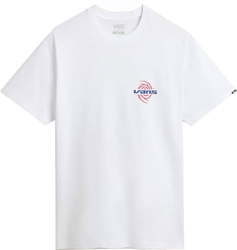 T-shirt Vans Wormhole Warped 2024 blanc avec motif imprimé psychédélique et coupe décontractée