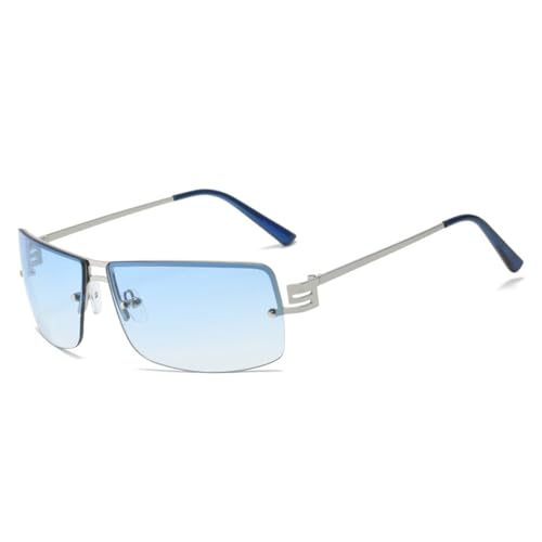 Lunettes de soleil carrées sans bords MUTYNE style vintage punk pour hommes et femmes