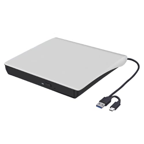 Muuookka Grabadora de CD/DVD/RW Externa USB 3.0 Tipo C, Reproductor de DVD Portátil, Lector de Unidades Ópticas