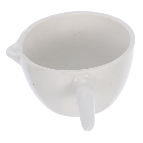 CIYODO 2sets Long-Lasting Ceramic Evaporating Container Handle Heatproof Evaporation Dish for Scientific Experiments 2pcs*2