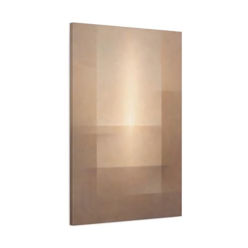 Art mural abstrait géométrique marron beige sur toile premium 60x90cm