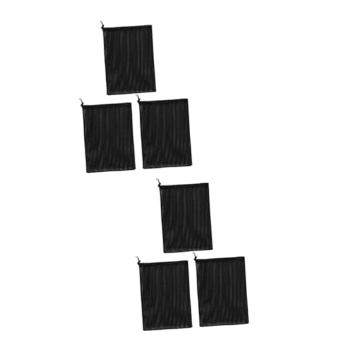 Toyvian 2sets Drawstring Polyester Mesh Bag for Aquarium Pump Water Pump Barrier Protection Durable Maintenance 3pcs*2