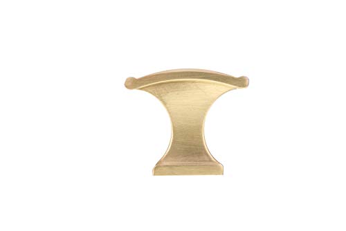 Image of Richelieu Hardware BP260637160 Teramo Collection 1 3 /8-inch (35 mm) x 13 /16-inch (20 mm) Satin Brass Traditional Rectangular Cabinet and Drawer Knob for Kitchen, Bathroom, and Furniture