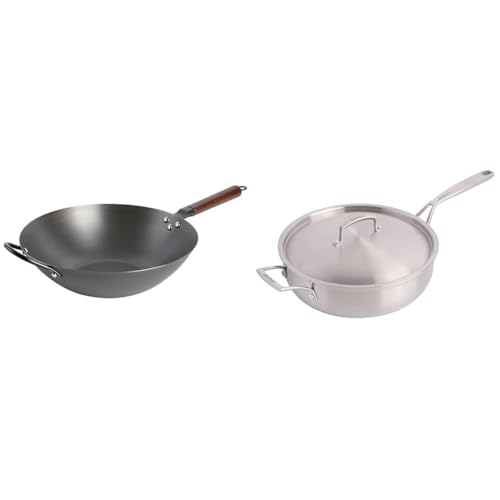 Babish Wok de Acero Carbono Fondo Plano 14 Pulgadas miniatura 1