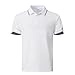 KAOKLRNI Men's Breathable Active Polo Shirts for Golf Quickly-Dry Performance Casual Wear Short Sleeve Tee White