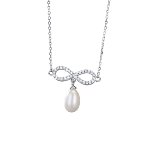 Colliers mignons pour les femmes avec pendentif infini en argent et zircone cubique