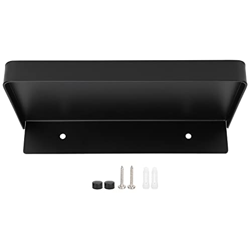 QANYEGN Bathroom Wall Moted Phone Shelf, Stainless Steel Phone Holder with Raised s, Phone Storage Rack for Bathroom Toilet(Black)