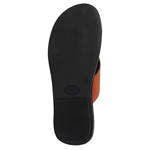 Image of FAUSTO Mens Slip On Sleek Desgined Casual Flip-Flops | Indoor & Outdoor Thong Slippers With Buckle Strap