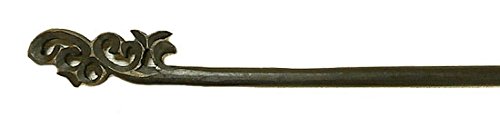 Amazon.co.jp: イカットハンガーシングルブラック ［100cm］木彫り