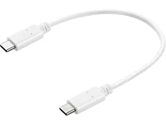 Sandberg USB-C Charge Cable 0.2 m USB C Cable 0.2 m White USB Cables (0.2 m, USB C, USB C, White)
