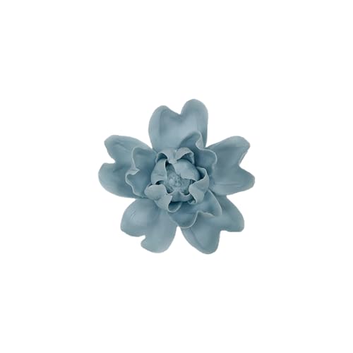 Image of Ceramic Flower Wall Art Decor, Artificial Flower Wall Sculpture,Handmade Ceramic Flowers for Home,Hallway,Living Room, Kitchen,Bathroom (Light Blue,Luoyang Peony, 2.76 inch)