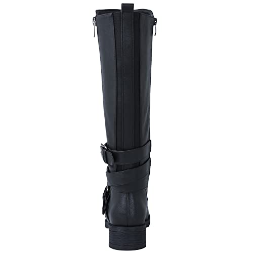 GLOBALWIN Women's Black Knee High Boots Comfortable Fashion Riding Boots For Women Low Heel Size 9.5M - image 5