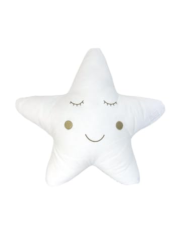 Biramar Baby Almofada Estrela Bordada Com Carinha Branca Branca