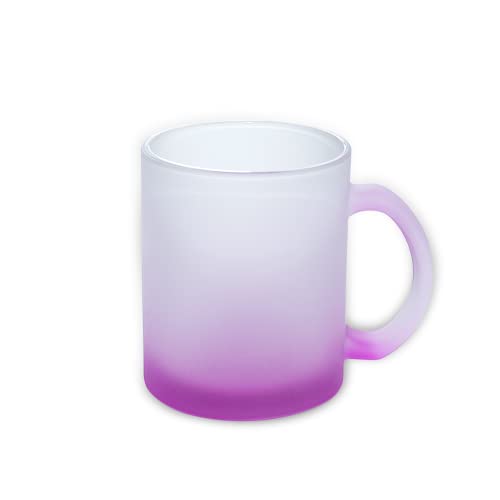 Mr.r 11Oz Set Of 6 Sublimation Blanks Frosted Purple Glass Mug,Coffee Mugs With Handle For Heat Thermal Coating Transfer #TOP2