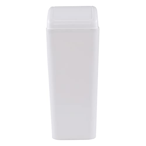 Poubelle plastique blanche 14L pour masquer les déchets de bureau