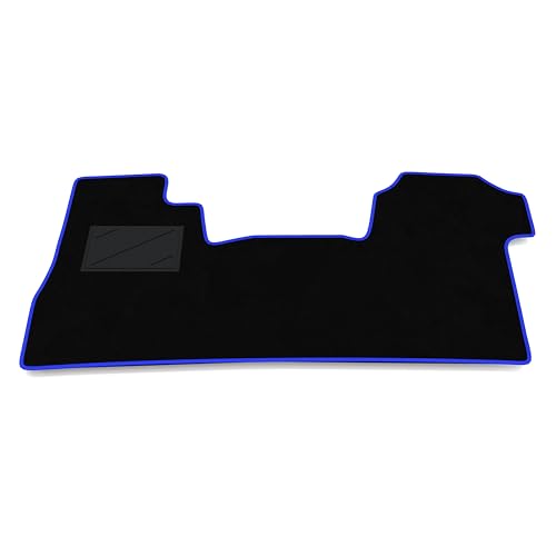 Set de Tapis de Voiture compatibles avec Renault Master 2024-2026 | Tapis sur Mesure en Moquette, sur Mesure, Bordure Bleu
