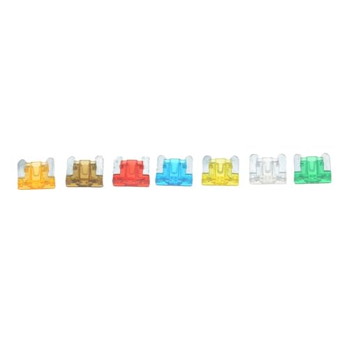 50 unidades de fusibles para auto y camión 5A, 7.5A, 10A, 15A, 20A, 25A, 30A en caja de plástico con clip miniatura 4