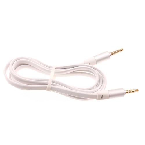 Cable Auxiliar 3.5 mm de 6 pies color blanco miniatura 1