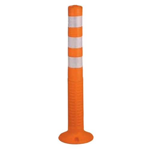 Image of Aktion Safety Flexible Plastic Spring Post (Orange), with 20MTR Anchor Chain(Pack of 10)