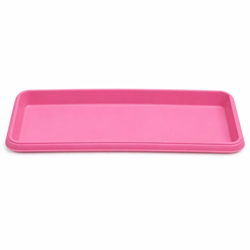 Image of Tray for Bello Rectangle 30cm (Pink) Plastic Planter | Drainage Water Collector Tray for Home & Garden