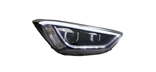 YSQOJF Faros Delanteros 2 uds luces de coche linterna Led para cabeza para Hyundai para Sante para Fe Ix45 2013 2014 2015 conjunto de faros cubierta lente lámpara(No bulb)