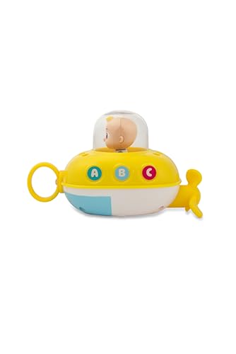 Skip Hop x CoComelon Baby Bath Toy JJ Pull & Go Submarine with Pull String Wind-Up Propeller, Pool & Beach Water Toy Teaches Floating, Sinking, Cause and Effect & Motor Skills, Age 12m+ - image 3
