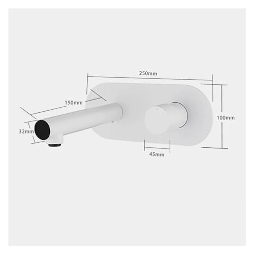 Grifo de pared para lavabo de baño con indicador digital de temperatura 6