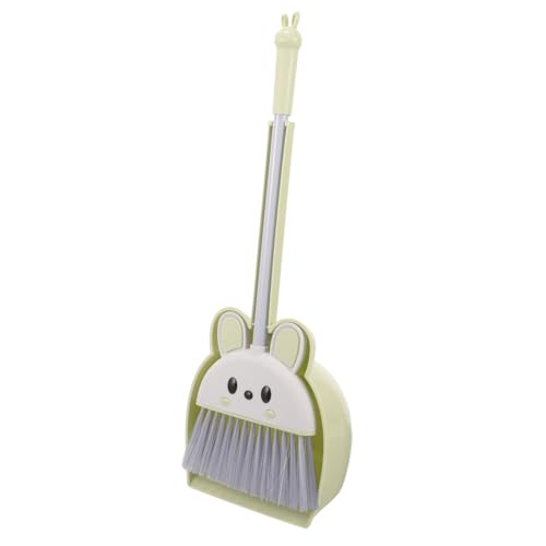 ノーブランド品 幼児用 素材キッズクリーニングほうきちり取り 小型ダストパン付き 幼稚園向け お掃除おもちゃ 家事体験ツール
