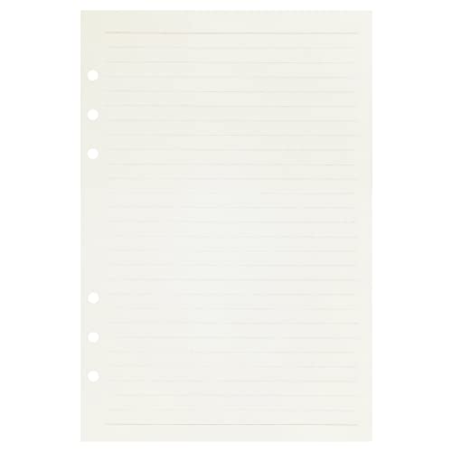 Image of Zelten Loose Leaf Punched Paper Refills Paper for 6 Hole Binder Personal Organizer Diary Notebook Refillable Planner (Lined,A5 /6 Hole)