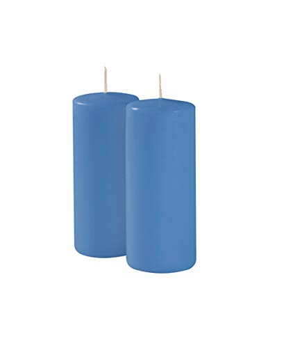 Lot De 2 Bougies Cire Diamètre 8 Cm, Hauteur 15 Cm - Couleur Moutarde, Durée 100 H - Fabriqué En Italie