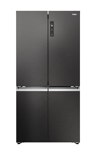 Haier Cube 90 Series 7 HCR79F19CNMD - Frigorífico 4 Puertas, Congelador 2 Zonas, Motor Inverter, Air Surround, Cajón Humidity Zone, Total No Frost, An 90,5cm, Capacidad 642L, Daylight, 37dB, Dark Inox