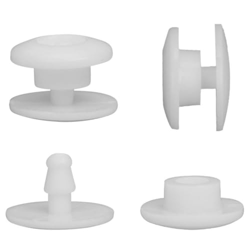 jojofuny 1000 Pares de Broches de Presión Desechables, Botón de Fijación Blanco de Resina Pom, Cierre a Presión para Mascarilla, Adecuado para Manualidades DIY