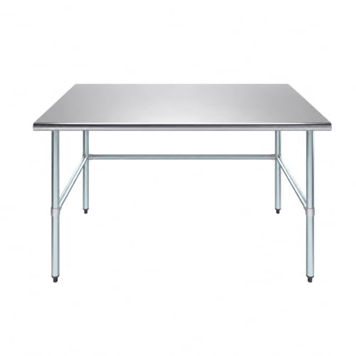 Image of AmGood Stainless Steel Work Table | Metal Utility Table (60 inch Long x 36 inch Deep)