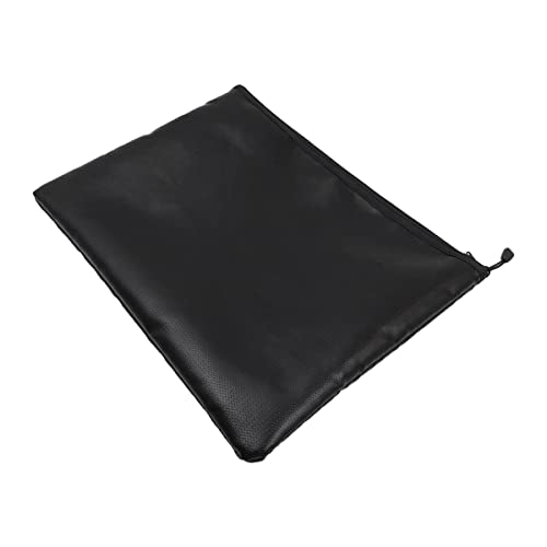 Tiardey Fireproof Document Box Waterproof Document Holder 34x24.5cm Fireproof Safe Storage Pouch with Zipper for A4 Size Document Holder File Cash Tablet Passport and Valuables