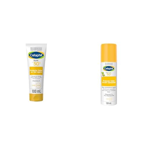 CETAPHIL. Sun FPS 50 Protector Solar en Gel Ligero 100 ml + CETAPHIL. Sun Kids FPS 50 Protector Solar en Locion Liposomal 150 ml