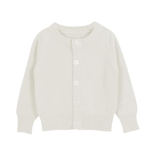 Cárdigan de cuello redondo con botones para evitar tirones al vestir en la guardería