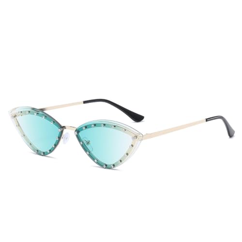 Trendige Mode für Damen, Cat-Eye-Sonnenbrille, kleine Metall-Sonnenbrille in guter Qualität für Damen