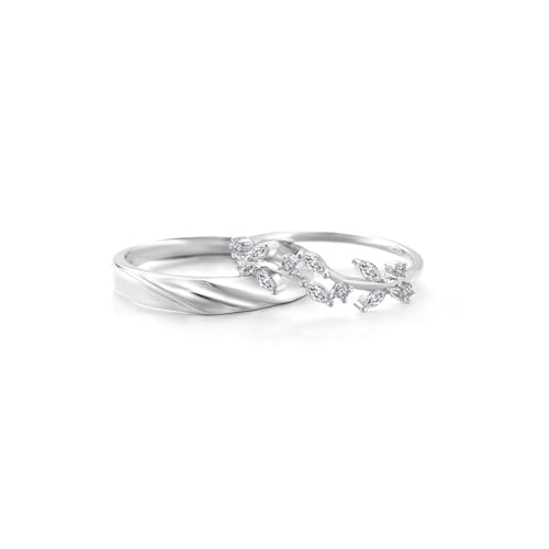 Bague argent couple ajustable à offrir pour célébrer un moment unique