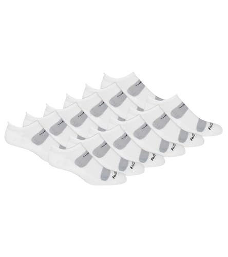 Image of Saucony Men's Rundry Mesh Ventilating Comfort Fit Performance Tab Socks Available in M-xl (6, 12 Pairs)