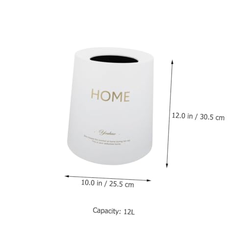 Caneca de basura plástica doble capa blanca 12 L miniatura 2