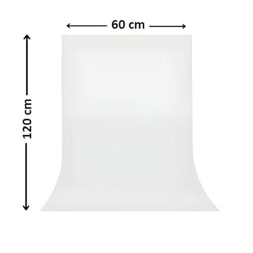 Image of SMILEDRIVE Photography Background Sheets, 60 x 120 cm, Grey & White | Waterproof, Wrinklefree, PVC Material