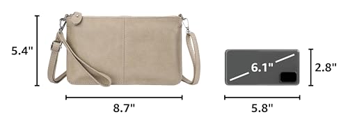 Image of befen Genuine Leather Wristlet Clutch Wallet Purses Small Crossbody Bags for Women with RFID Blocking Card Slots