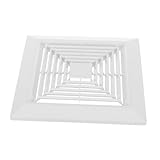 MOLUCKFU 浴室用排気ファンカバー スプリンググリル付きプラスチック製 天井または壁取り付け可能 モダンデザインの通気口カバー 簡単取り