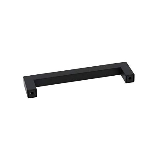 5Pack Cabinet Handles Black Drawer Pulls - goldenwarm LSJ12BK Kitchen Cabinet Pulls Black Cabinet Hrdware, 5in(128mm) Hole Centers Cabinet Door Handles for Cabinets