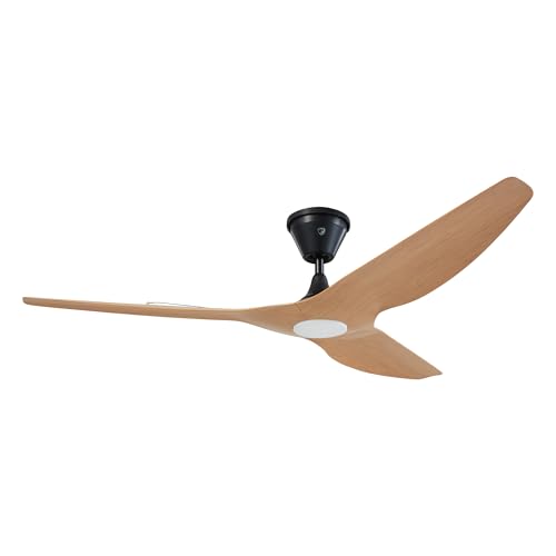 Image of Big Ass Fans Haiku Coastal 60 inch Smart Outdoor Ceiling Fan with Remote for Indoor & Covered Patio, Coastal-Rated, Corrosion-Resistant, Caramel /Black