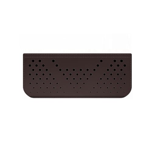 Image of STHIRA Car Storage Pouch Dashboard PU Breathable Utility Peel-and-Stick Bag Phone Keys Cards Sunglasses 24x10cm Brown Car Interior Accessories