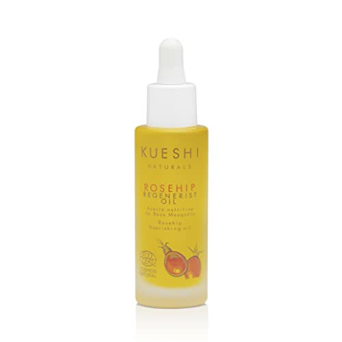 Kueshi - Aceite Puro 100% Rosa Mosqueta - Hidratación Profunda - Regenerador y Antioxidante - Vegano y Cruelty-Free - Para Piel Normal y Seca - 30ml