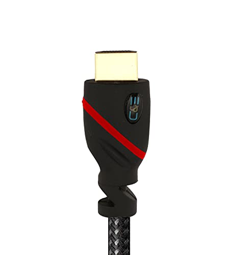Image of C & E Gold-Plated MESH High-Speed HDMI Cable with ARC (6 Feet) -PACK OF-2 Supports Ethernet 1.4V, 3D, 4K video,1080P, (BLUE /RED)